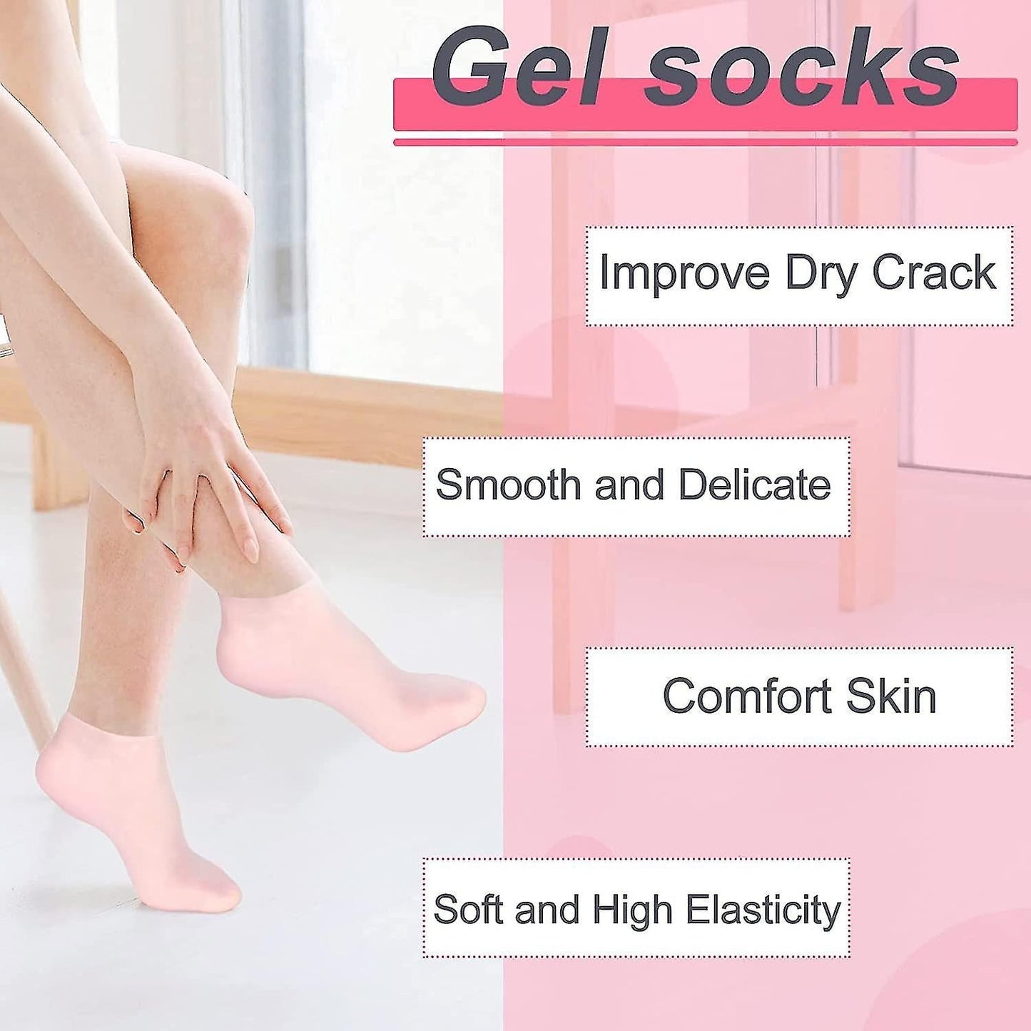 SILICONE  MOISTURIZING SOCKS